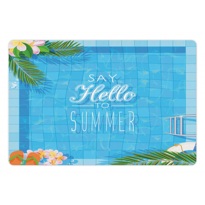 Summer Season Slogan Pet Mat