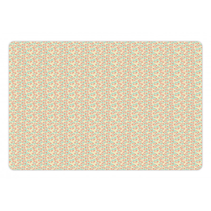 Seasonal Tulips Pattern Pet Mat