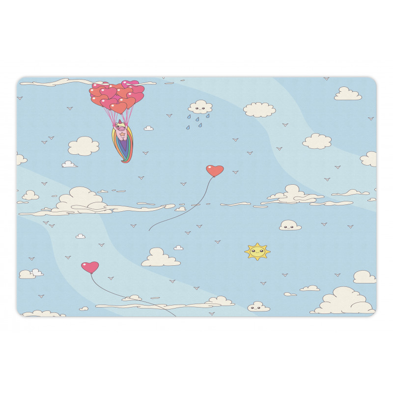 Balloons in Sky Pet Mat