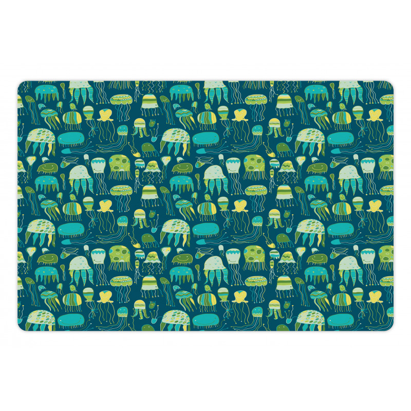 Funny Sea Creatures Pet Mat