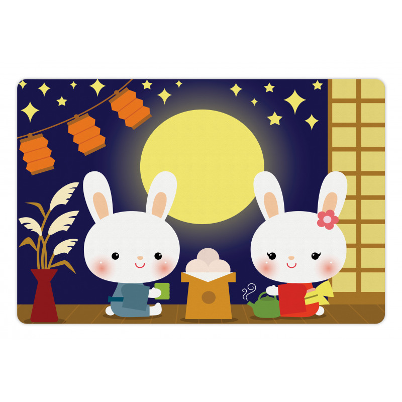 Tsukimi Festival Bunnies Pet Mat