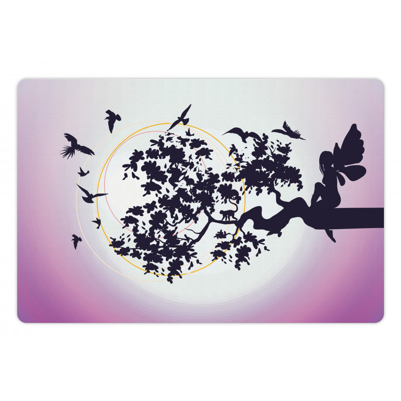 Fantasy Fairy Tree Birds Pet Mat