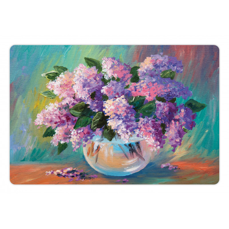 Oil Painting Flowers Art Pet Mat