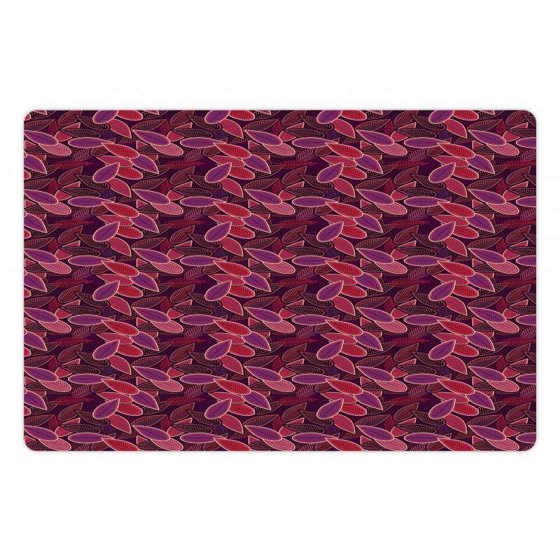 Abstract Leaves Foliage Pet Mat