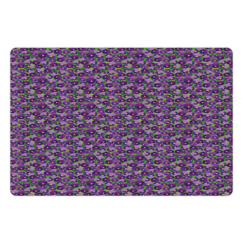 Green Field with Pansy Pet Mat