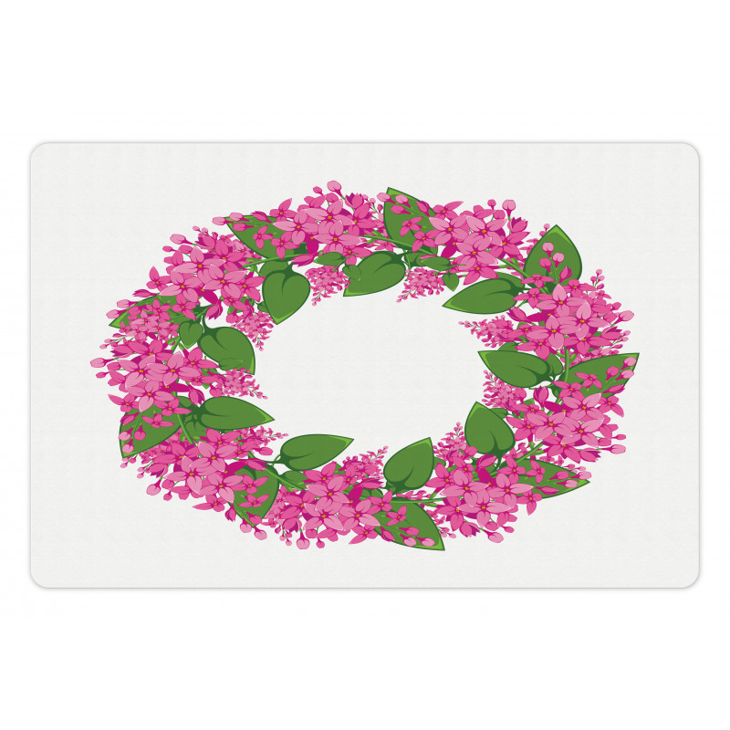 Pink Blossoms Wreath Pet Mat