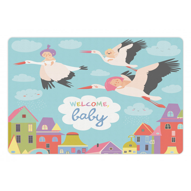 Cartoon Storks Pet Mat