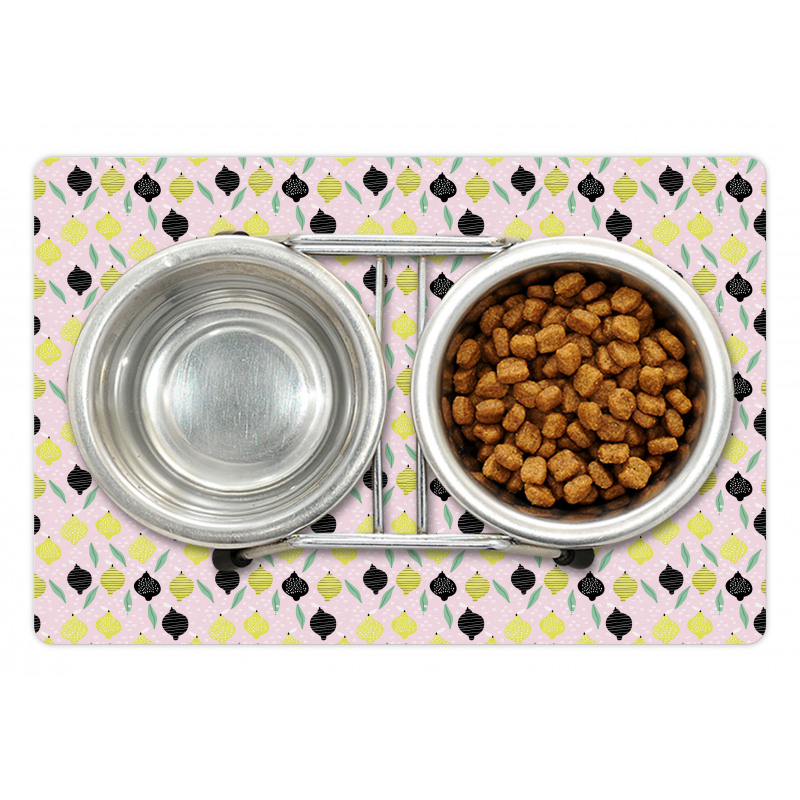 Crocked Line Lemons Pet Mat