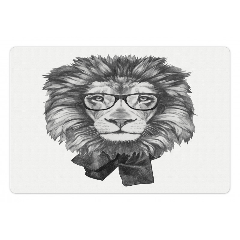 Hipster Animal in Glasses Pet Mat