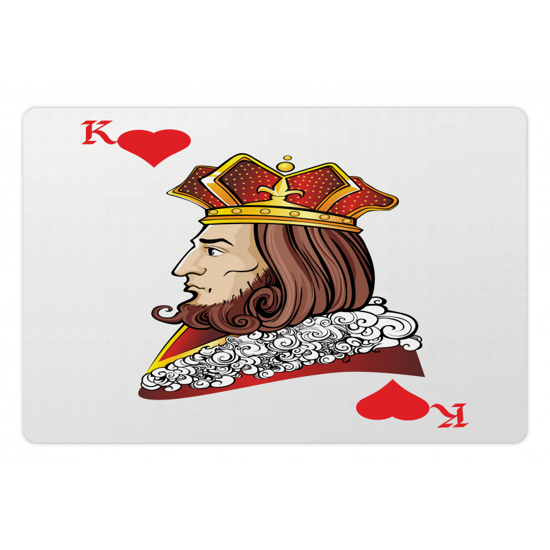 King of Heart Play Card Pet Mat