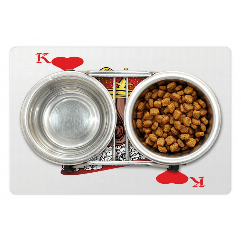 King of Heart Play Card Pet Mat