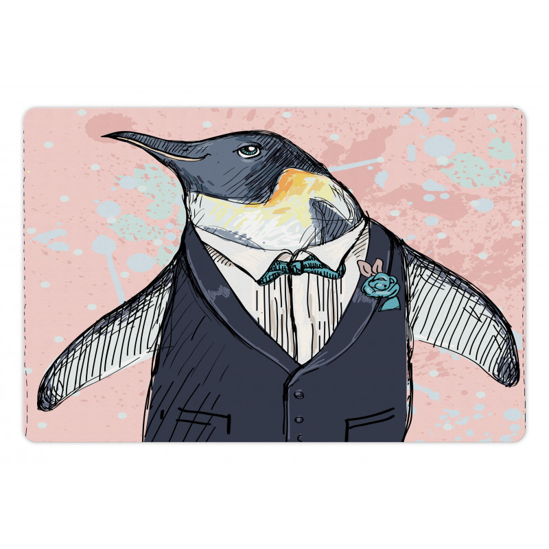 Funny Gentleman Penguin Pet Mat