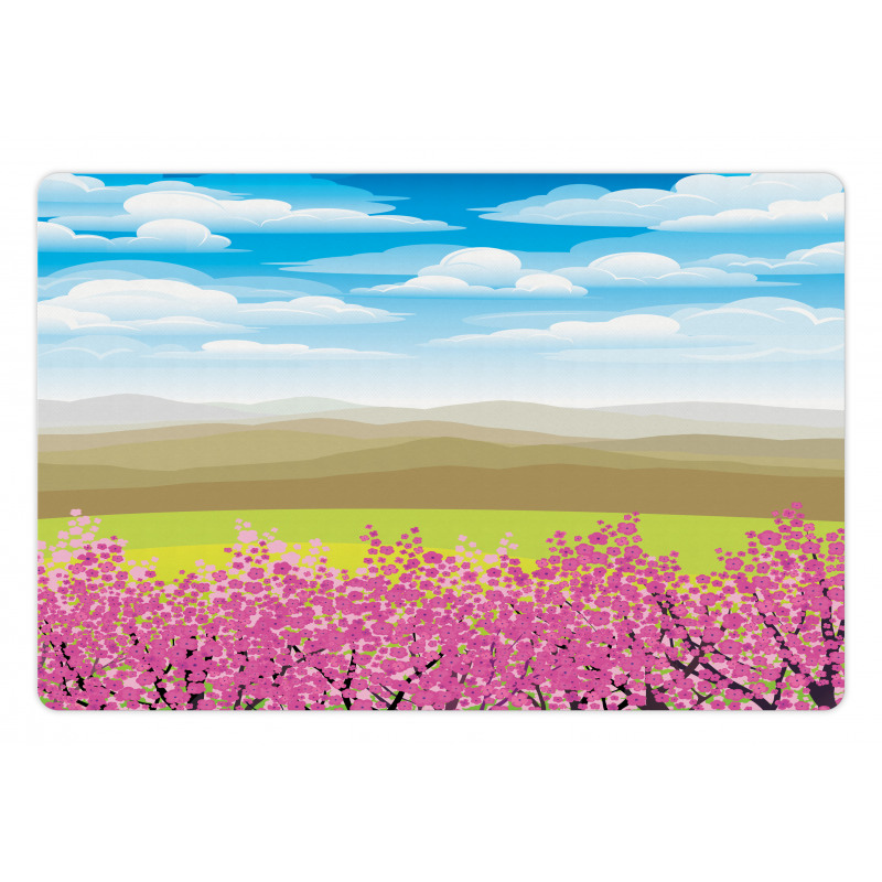 Branches with Mountain Pet Mat