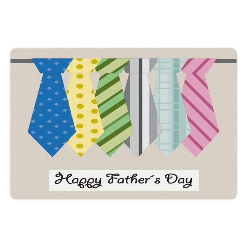 Colorful Dad Ties Theme Pet Mat