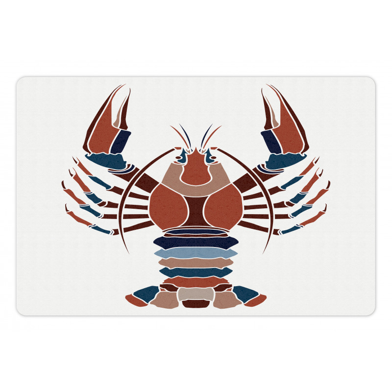 Abstract Crayfish Print Pet Mat