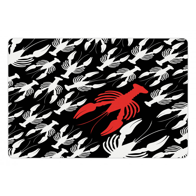 Silhouette Ocean Fauna Pet Mat