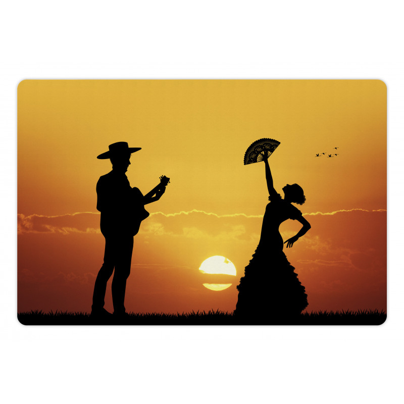 Flamenco Dancer Guitar Pet Mat