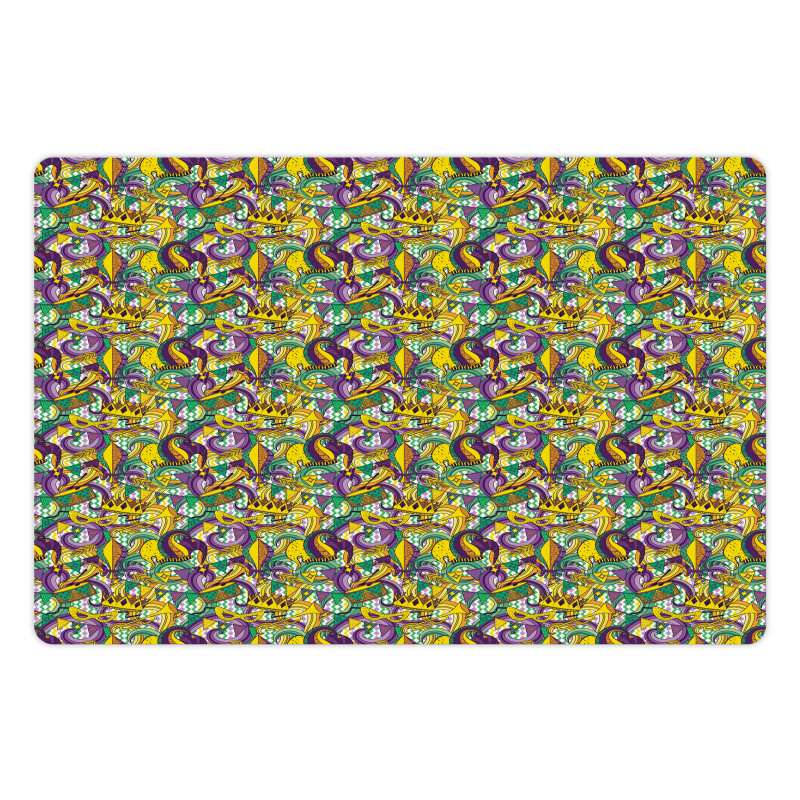 Mardi Gras Party Pet Mat