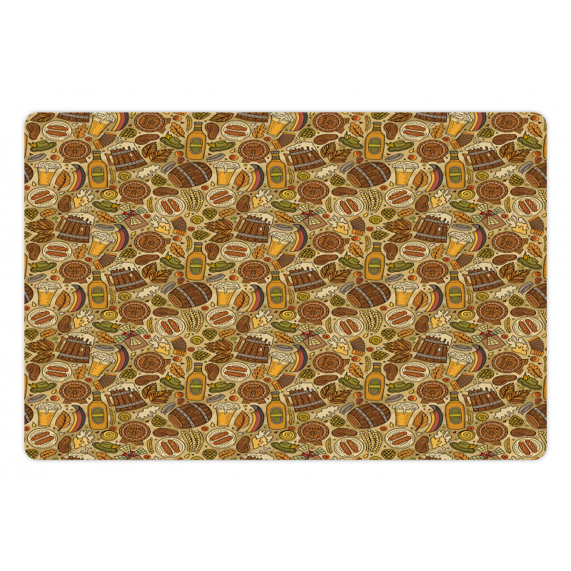 Cartoon Oktoberfest Pet Mat