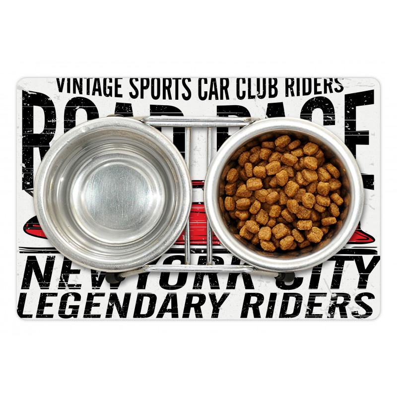 Vintage Sports Race Theme Pet Mat