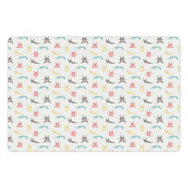 Bunnies Doing Yoga Poses Pet Mat