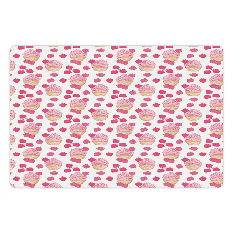 Doodle Style Strawberry Pet Mat