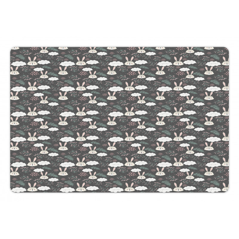 Sleeping Bunnies and Clouds Pet Mat