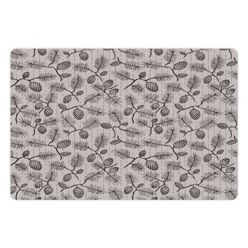 Twigs Spruces Christmas Pet Mat