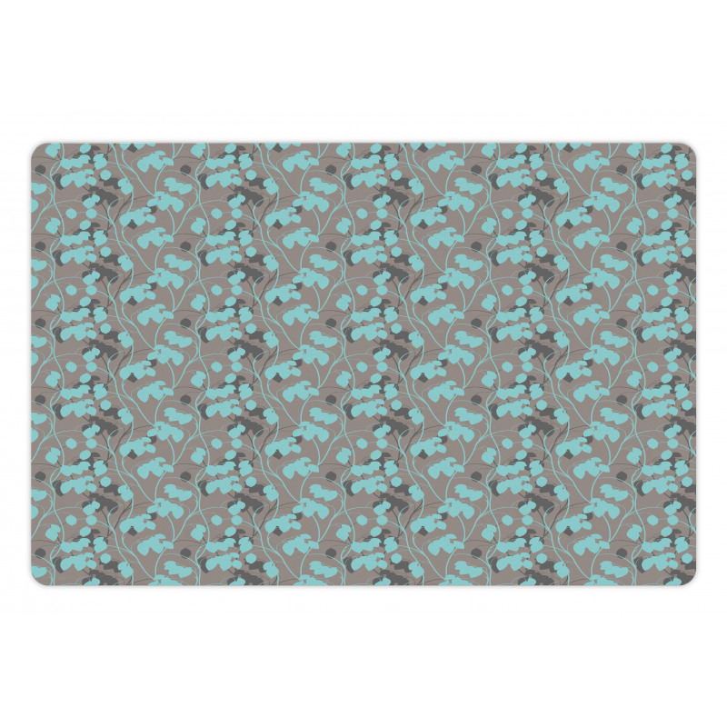 Silhouette Foliage Leaves Pet Mat