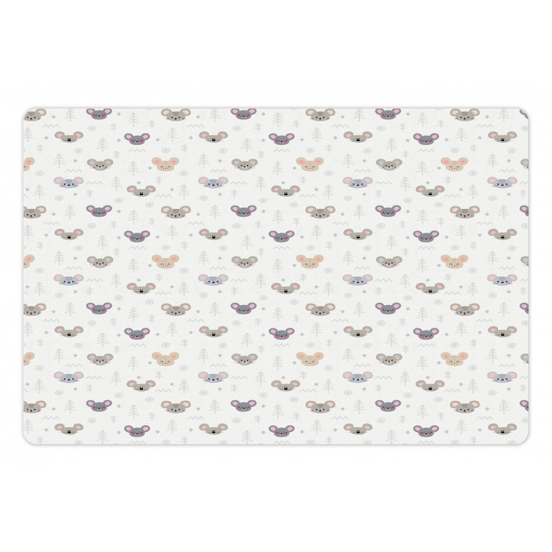 Cartoon Mice Heads Pet Mat