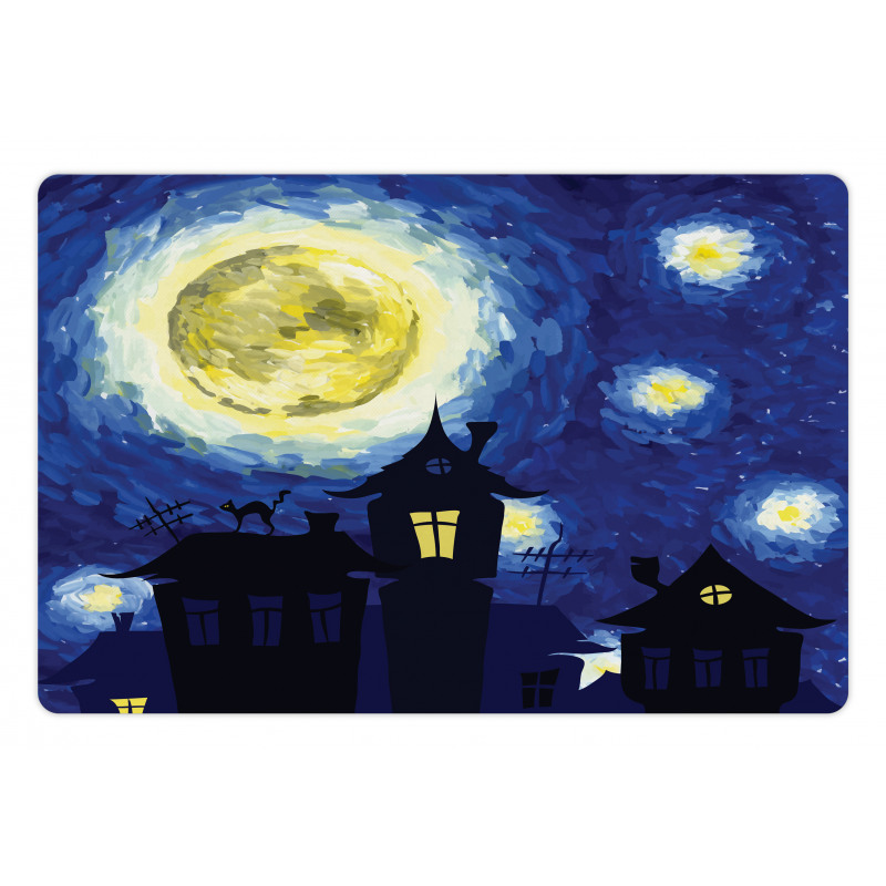 Country Houses Full Moon Pet Mat