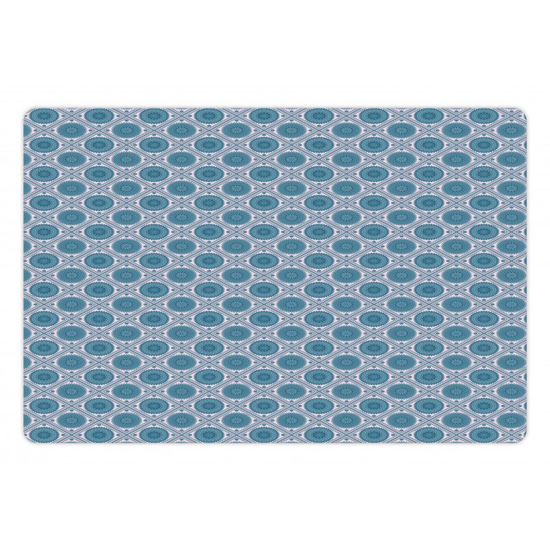 Rhombus Dots Floral Pet Mat