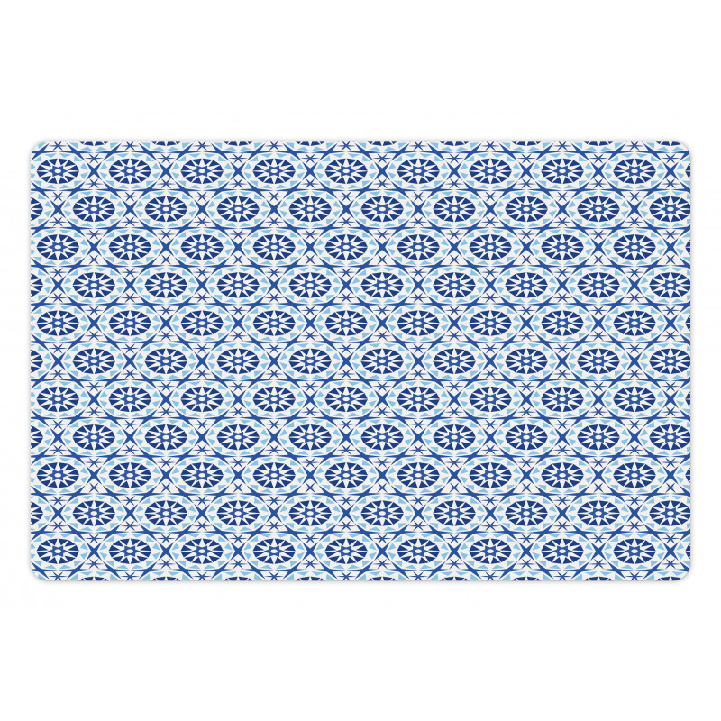 Abstract Flower Motif Pet Mat