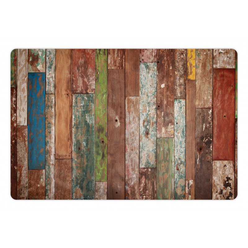 Grunge Style Planks Design Pet Mat