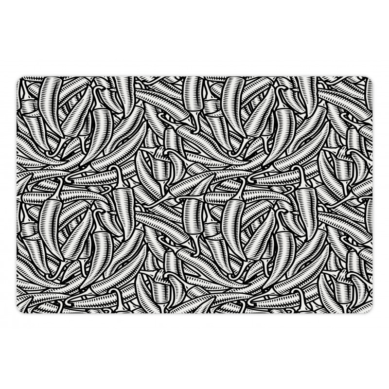 Abstract Modern Chili Peppers Pet Mat