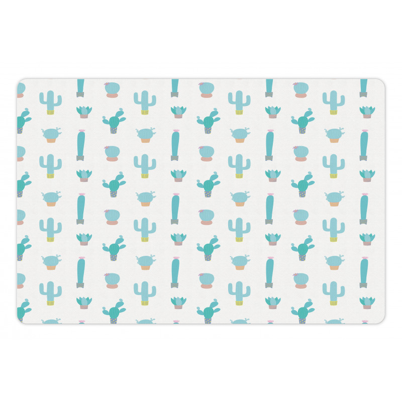 Cactus Life Turquoise Hues Pet Mat