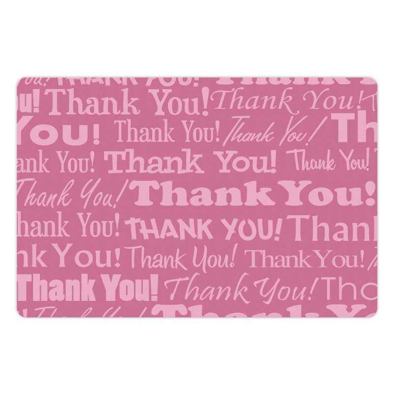 Thankful Message Pink Pet Mat