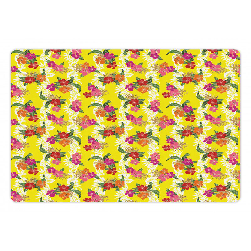 Tropical Flowers Art Pet Mat