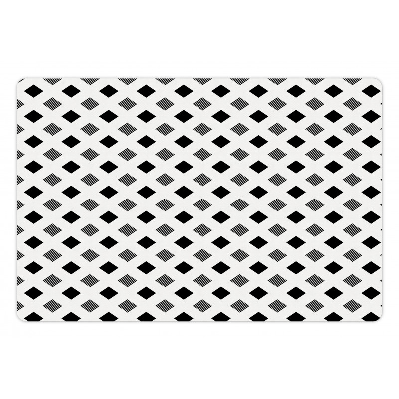 Minimalist Style Squares Pet Mat