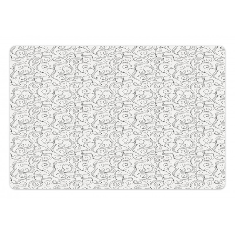 Swirls Ornamental Curls Pet Mat