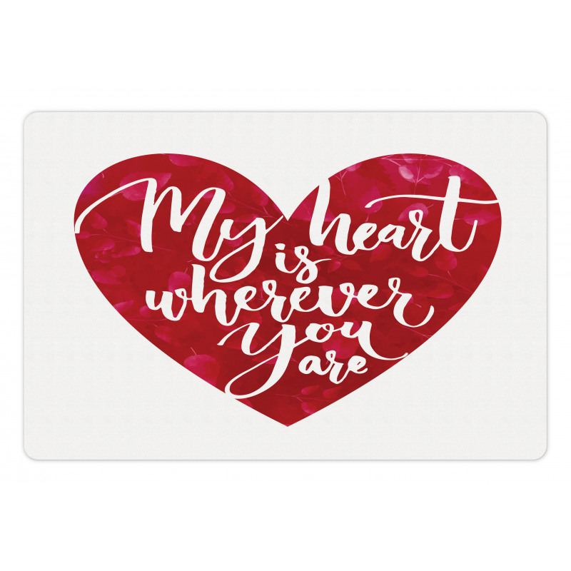 My Heart is Wherever You are Pet Mat