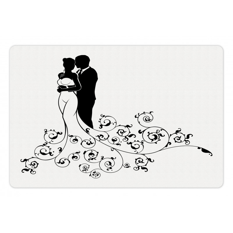 Bride and Groom Abstract Art Pet Mat