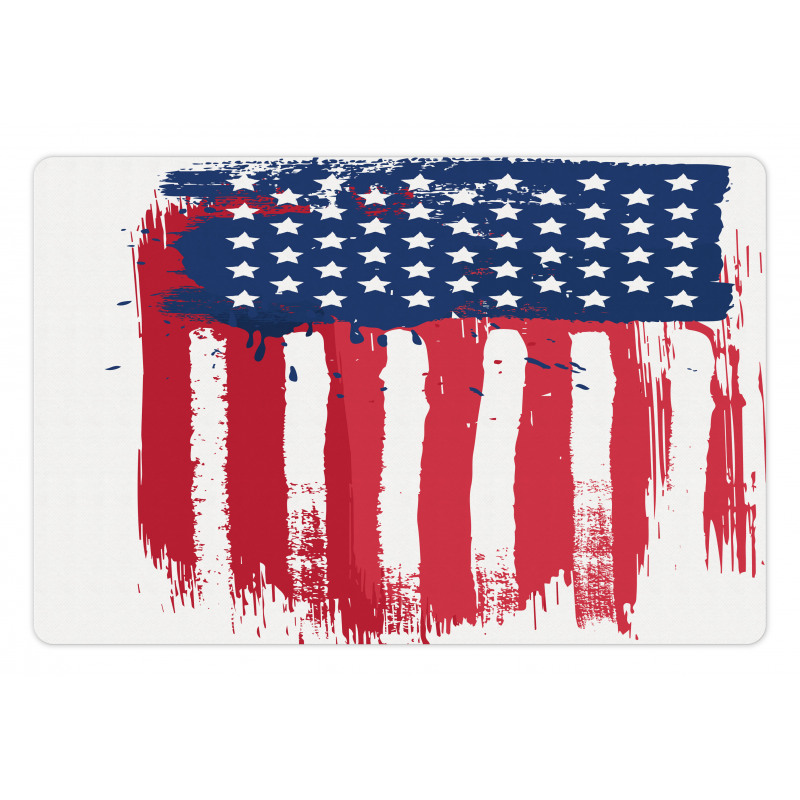 Vertical Hand-drawn Flag Pet Mat