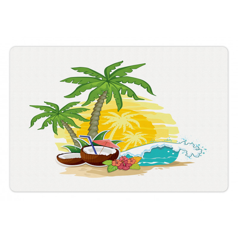 Coconut Drink Palms Pet Mat