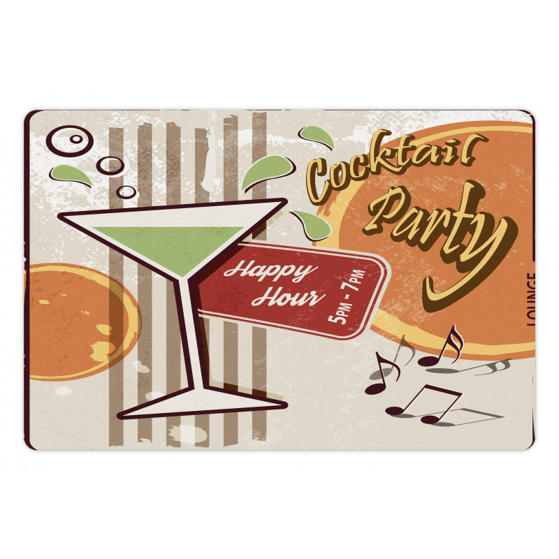 Retro Happy Hour Pet Mat