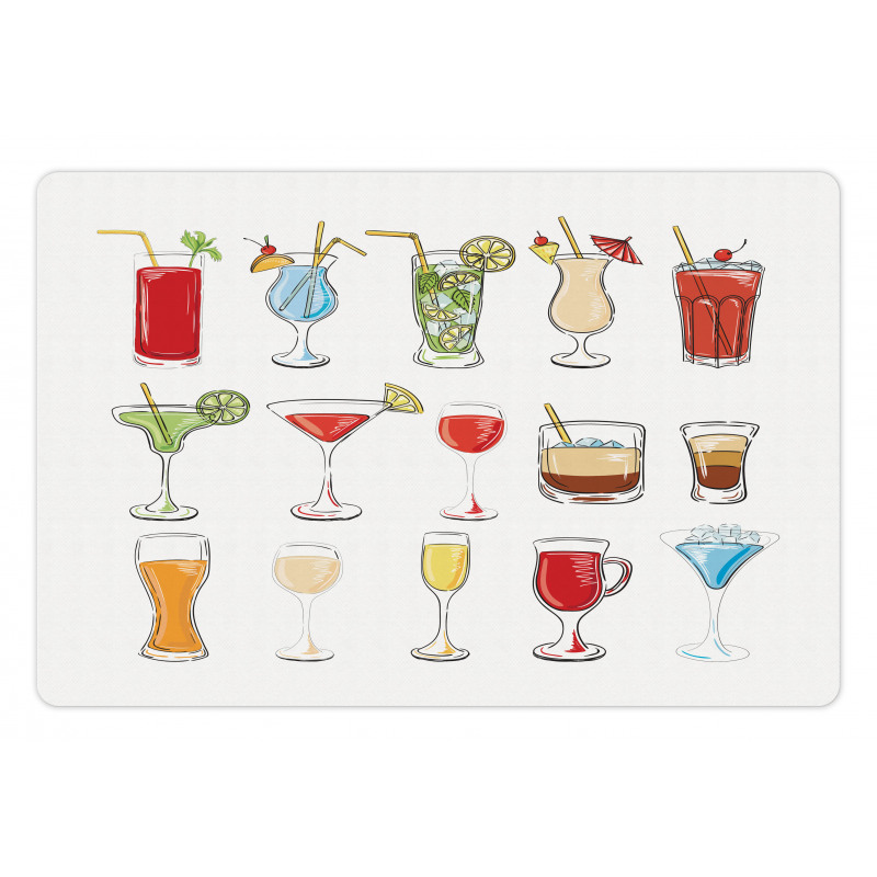 Alcoholic Drinks Art Pet Mat