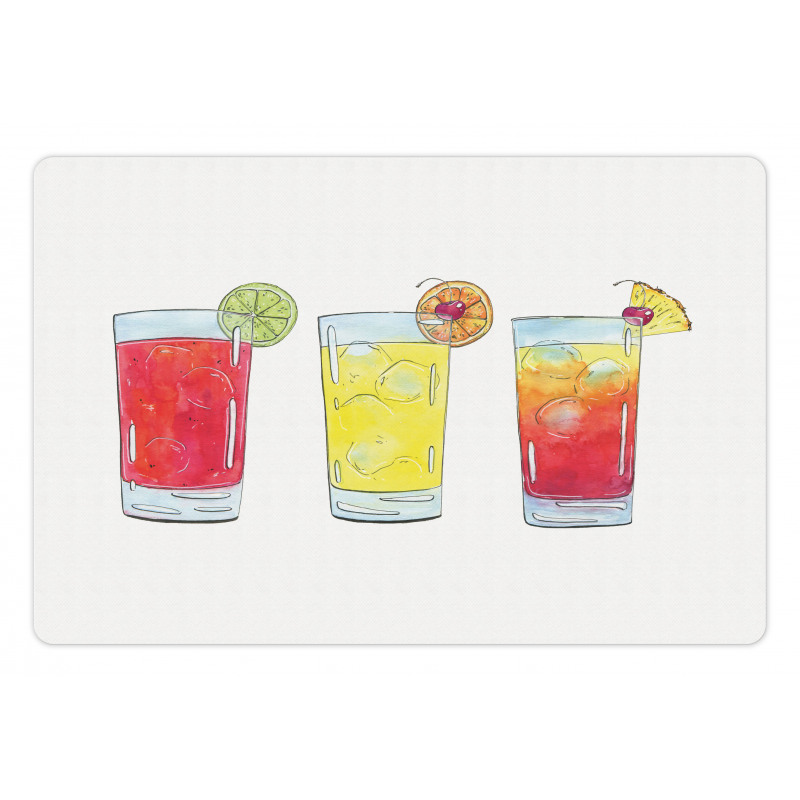 Watercolor Cocktails Pet Mat