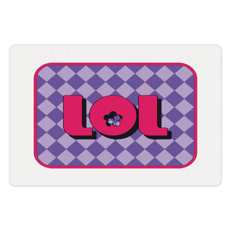 Laugh out Loud Checkered Pet Mat