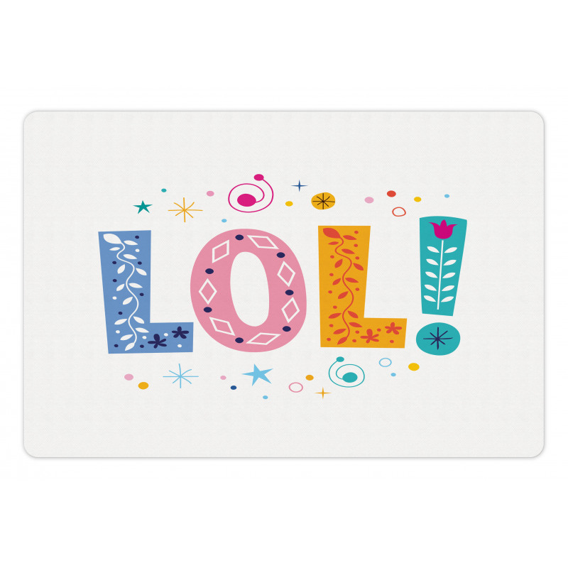 Message Expression Floral Pet Mat