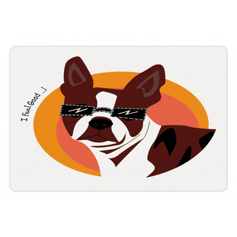 Cool Dog with Sunglasses Pet Mat